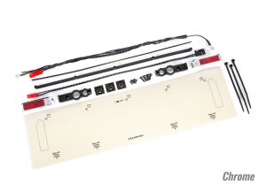 Drag Slash Red LED Tail Lights w/ Chrome Trim