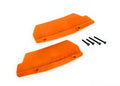 Orange Rear Mud Guards with Screws