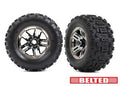 3.8" Blk Chrome Wheels & Belted Sledgehammer Tires (2)