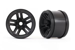 3.8" Black 5-Spoke Wheels (2)