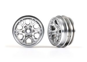 1.0" Satin Chrome Wheels (2)