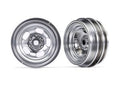 TRX-4M 1" Satin Chrome Slotted Wheels (2)