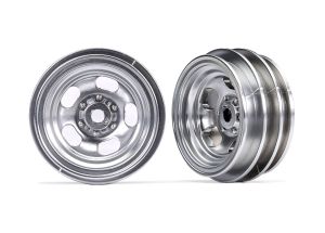 TRX-4M 1" Satin Chrome Slotted Wheels (2)