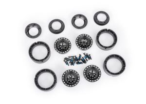 TRX-4M 1" Black Aluminum Beadlock Wheels (4)