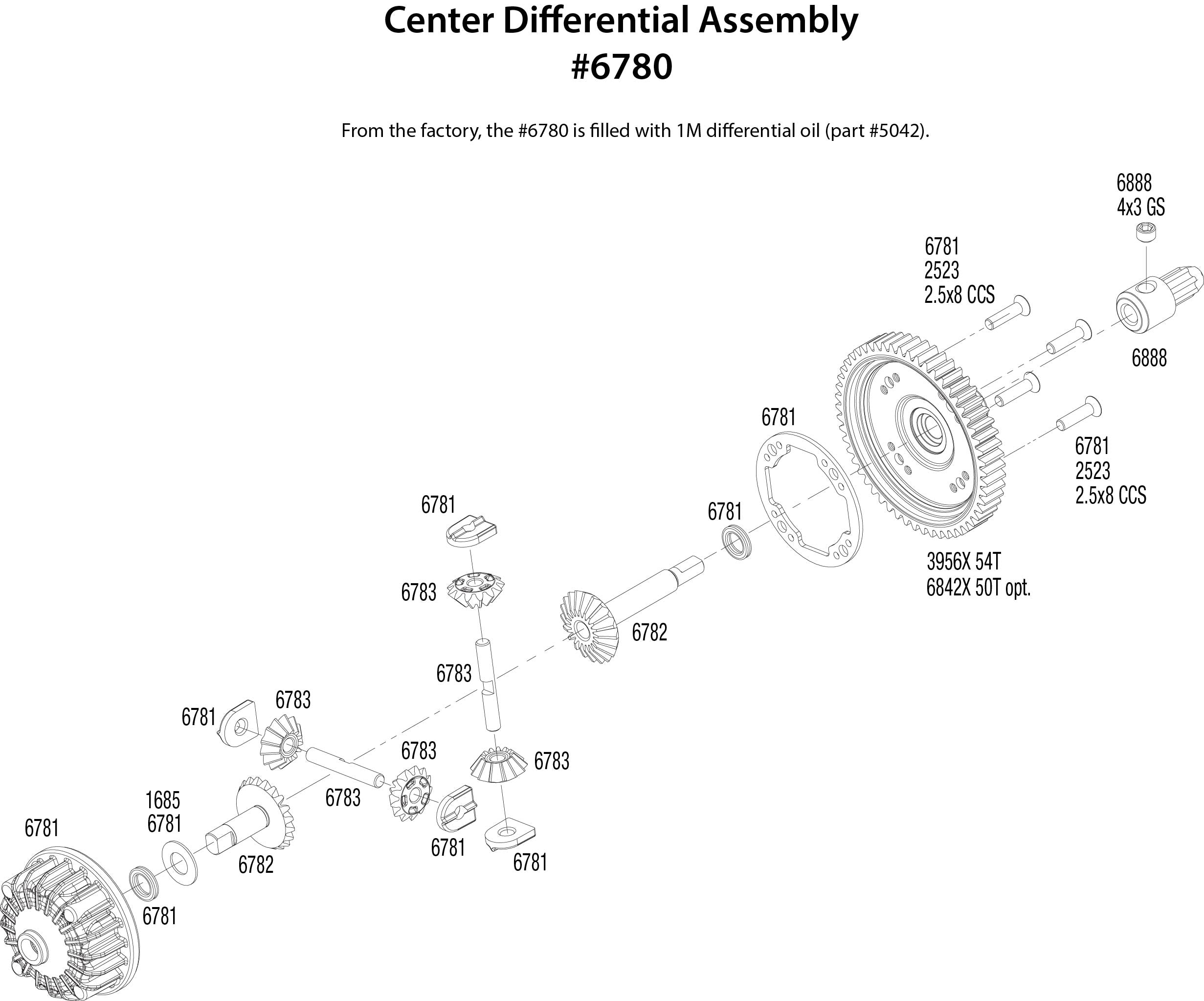 Pro-Built Aluminum Center Differential, Part #6780