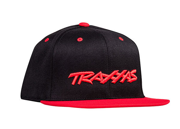 Red & Black Flat-Bill Hat w/ Red Logo