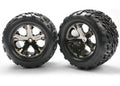 All-Star 2.8" Black Chrome Wheels & Talon Tires (2)