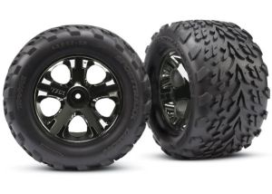 All-Star 2.8" Black Chrome Wheels & Talon Tires (2)4