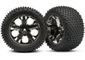 All-Star 2.8" Black Chrome Wheels & Alias Tires (2)