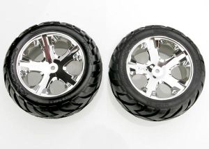 All-Star 2.8" Chrome Wheels & Anaconda Tires (2)