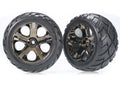 All-Star 2.8" Black Chrome Wheels & Anaconda Tires (2)