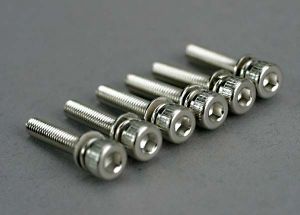 Cap-Head Machine Screws 3x15 mm w/ Washers (6)