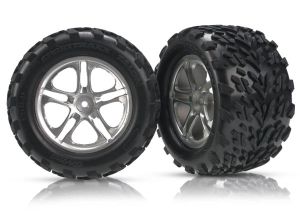 Split-Spoke 3.8" Satin Wheels & Talon Tires (2)