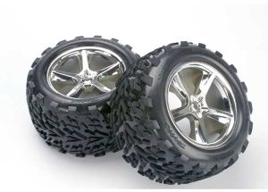 Gemini 3.8" Chrome Wheels & Talon Tires (2)