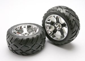 All-Star 2.8" Chrome Wheels & Anaconda Tires (2)