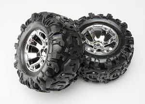 Geode 3.8" Chrome Wheels & Canyon AT Tires (2)