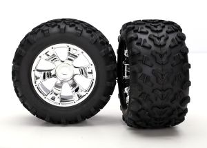 Geode 3.8" Chrome Wheels & Maxx Tires (2)