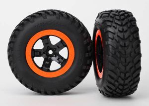 SCT Black & Orange Wheels & S1-Compound Tires (2)