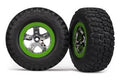 SCT Chrome & Green Wheels & BFGoodrich Tires (2)