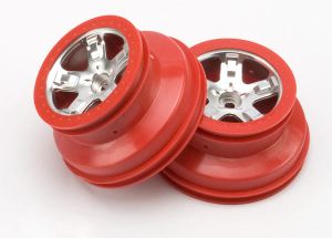 SCT Satin Chrome & Red Wheels (2)