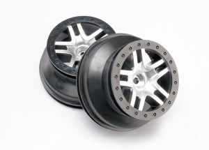 SCT Satin Chrome & Black Split-Spoke Wheels (2)