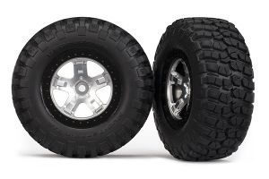 SCT Satin Chrome & Black Wheels & BFGoodrich Tires (2)