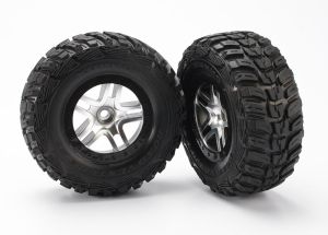 SCT Satin Chrome & Black Wheels & Kumho Tires (2)