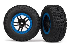SCT Black & Blue Wheels with BFGoodrich Tires (2)
