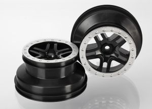 Split-Spoke Black & Satin Chrome Wheels (2)
