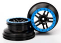 Split-Spoke Black & Blue Wheels (2)