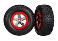 SCT Chrome & Red Wheels & S1 Off-Road Tires (2)