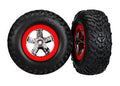 SCT Chrome & Red Wheels & Off-Road Tires (2)