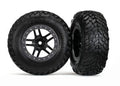 Black & Satin Chrome Wheels & S1 Off-Road Tires (2)