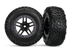 Black & Satin Chrome Wheels & Off-Road Tires (2)