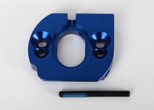 Blue Aluminum Motor Adapter with Adjustment Screw