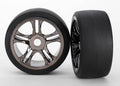 Front Black Chrome Wheels & Belted S1 Slick Tires (2)