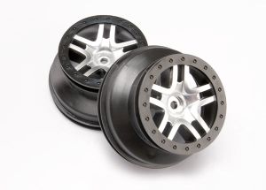 SCT Satin Chrome & Black Split-Spoke Wheels (2)