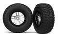 SCT Satin Chrome & Black Wheels w/ BFG Tires (2)
