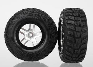 Satin Chrome & Black Wheels w/ S1 Kumho Tires (2)