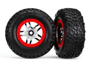 Chrome & Red Wheels w/ S1 SCT Tires (2)