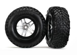 Satin Chrome & Black Wheels w/ S1 SCT Tires (2)