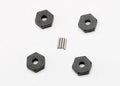 12 mm composite hex wheel hubs (4) with 1.5x8 mm axle pins (4)