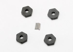 12 mm composite hex wheel hubs (4) with 1.5x8 mm axle pins (4)