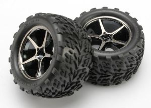 Gemini 2.2" Black Chrome Wheels w/ Talon Tires (2)