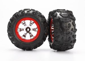 Geode 2.2" Red Wheels w/ Canyon AT Tires (2)