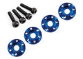 Blue Aluminum Wheel Nut Washers (4)