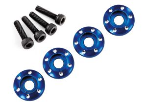 Blue Aluminum Wheel Nut Washers (4)