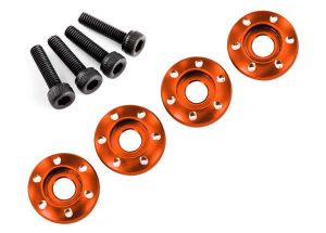 Orange Aluminum Wheel Nut Washers (4)
