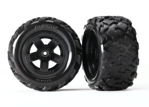 Teton Black 5-Spoke wheels and Tires (2)