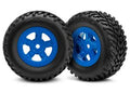 Blue 5-Spoke wheels with SCT Tires (2)